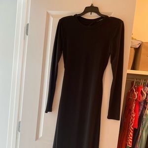 Black Backless Maxi Dress